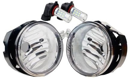 Feu Brouillard Pare-Chocs Avant Voiture pour Dodge pour Grand pour Caravan 2005 2006 2007 2008 2009 Ensemble Feux Antibrouillard, Abat-Jour 21 W, Lampe LED H10 Antibrouillard