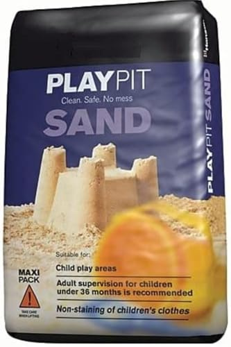 Play Pit Sand 25 Kilograms Bag - Non-Staining, Non-Toxic, Ideal for Playgrounds, Sandpits, Outdoor/Indoor use