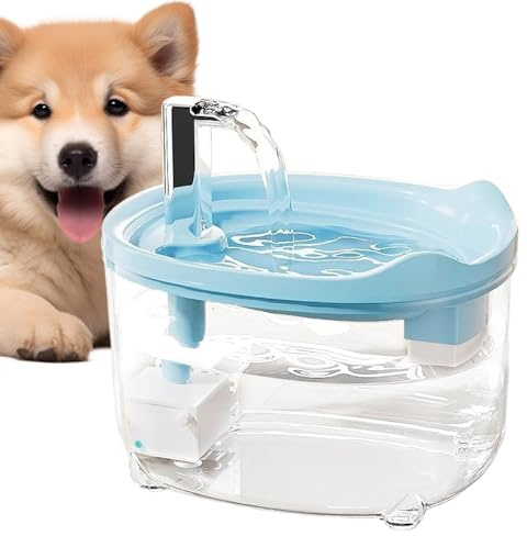 Fuente de Agua para Gatos,Fuente de Agua para Gatos y Perros - Automática Silenciosa de 1.5 litros para Alimentación de Gatitos Cachorros y Animales Pequeños en