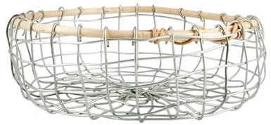 Genérico Cesta de frutas, huevera, pan alambre tejido, soporte for aperitivos y otros artículos, compatible con bandejas en estantes(30cmx10cm)