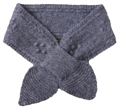 Bascabeen Winter Soft Cashmere Knit Scarf for Women Warm Pashmina Neck Warmer Eyelet Knitted Scarf Outdoor Wear (Lightgray)