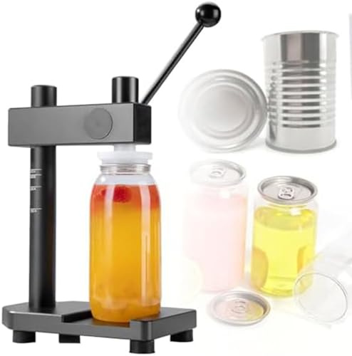Manual Can Sealer Machine - Adjustable Can Seamer Tool for 250ml-700ml Jars, Ideal for Sealing Heights up to 2.01in, Easy to Use and Efficient