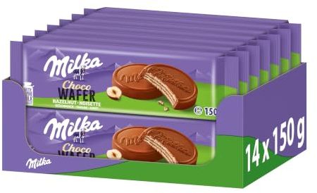 Milka Choco Wafer, Haselnuss-Waffeln, 150 g (14er-Pack)