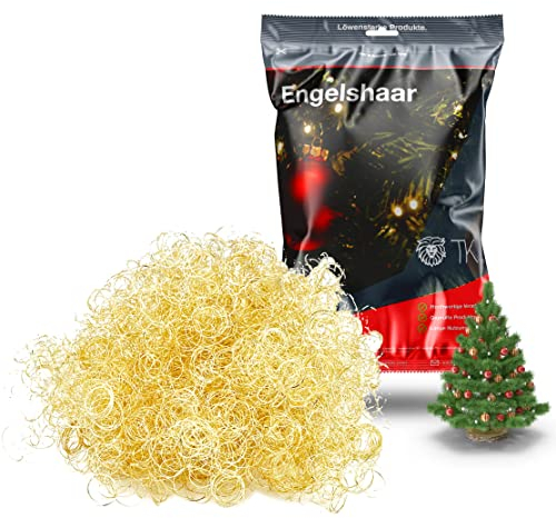 Engelshaar 15 gr. gelockt Lametta Gold für Weihnachten Advent Deko Dekoration