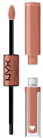 NYX PROFESSIONAL MAKEUP Shine Loud, Long-Lasting Liquid Lipstick with Clear Lip Gloss - Global Citizen (Medium Neutral Nude)
