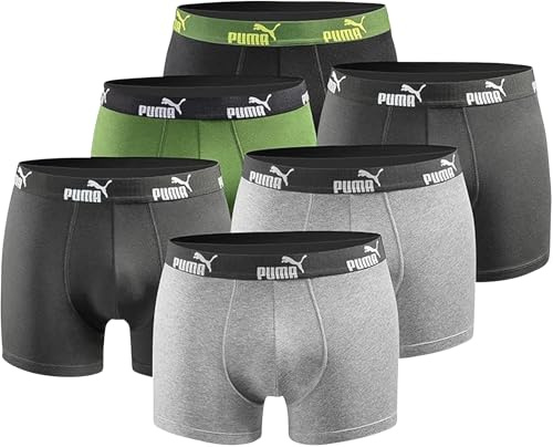 Puma Boxershorts i 6-pack för herr, basplagg, svart begränsad utgåva, S