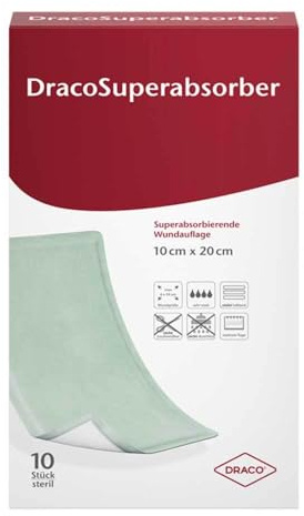 DRACOSUPERABSORBER 10x20 cm Wundauflage 10 St