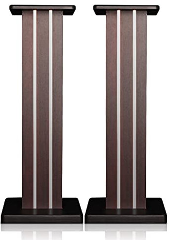PHSP speaker stand 1 pair of wooden bookshelf speaker stand, floor-to-ceiling black speaker stand, surround sound tripod, desktop sound rack