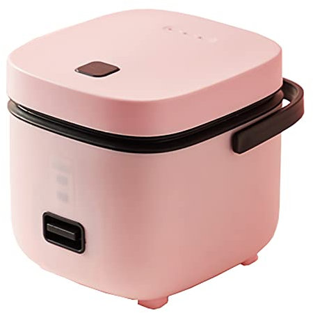 Rice Cooker & Steamer & Hot Pot & Soup Pot 1.2L Mini 5-Layer Gathering Non-Stick Liner for Family Dormitory for 1~2 People Rice Cooker (Color : Pink)
