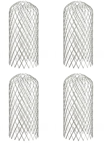 JZK 4X Flexible Split Metal mesh Gutter Guards fit Round and Square downpipes, Down Pipe Covers to Stop Leaves, Gutter downpipe Leaf Guards for Drain, downpipe Filter Guard