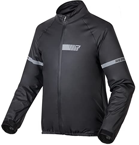 REBELHORN Ocean Motorrad Regenjacke | Laminierte Membran | Reflektierende Elemente | Winddicht Atmungsaktiv Wasserdicht | Größen bis 10XL