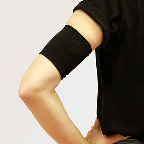 Diasticker® | Armloop universell - Schwarz | Maßangefertigter Oberarmloop mit zwei Silikonbändern - Fixierband, Armband (28 cm, Schwarz)