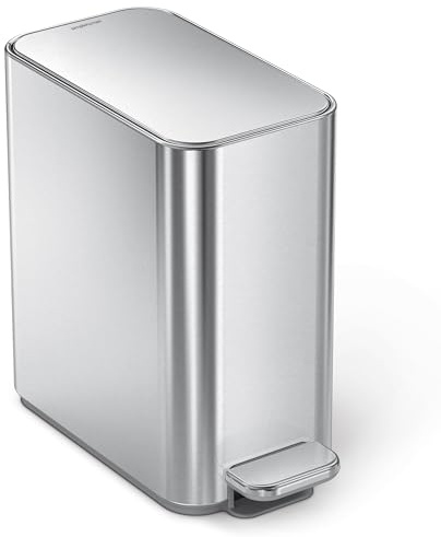simplehuman CW2096 5 Litre Slim Pedal Bin Brushed Stainless Steel