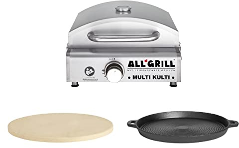 All Grill Allgrill Multi-KULTI Kit 1 barbecue à gaz + pierre à pizza + poêle en fonte