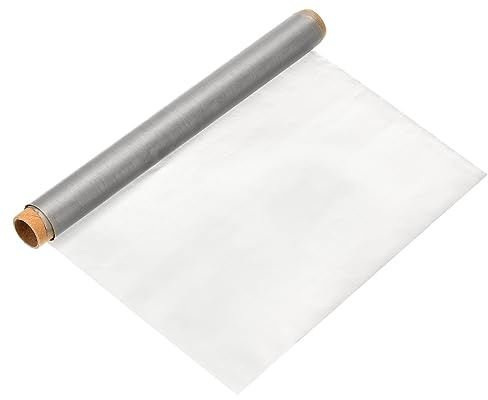 PATIKIL 11.8x3.3ft 304 Inossidabile Acciaio Filo Maglia Schermo, 300 Maglia Tessuto Ventilazione Filtro Maglia Duro e Calore Resistere Foro Riempire per Gabbia Giardino Finestra