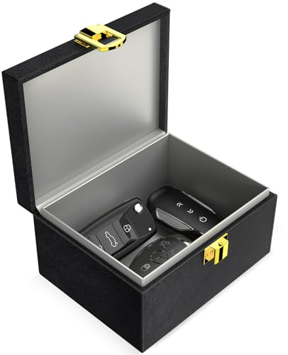 lanpard Faraday Box for Car Keys, Keyless Signal Blocking Anti-Theft Key Protector Signal Blocking Box