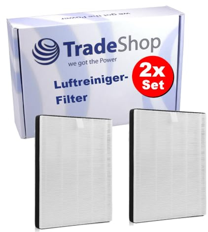 2x Trade-Shop HEPA-Filter/Luftfilter/Luftreiniger-Filter kompatibel mit Philips HU5930 HU5931 Luftwäscher, Ersatz für Comedes PT94113