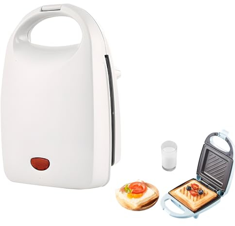 Appareil à croque-monsieur multifonction pour petit-déjeuner, cafetière, petit grill électrique avec rappel de lumière, outil de cuisson, adapté aux enfants, machine à petit-déjeuner