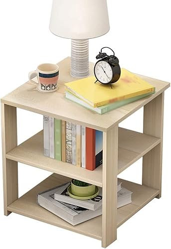 Mesita de Noche Durable Hogar Estudio Pasillo Madera Maciza Partición Asamblea Armario Baño Dormitorio Espesar Sala de Estar Multifunción 30X30X40cm (Color: Madera de Cerezo)