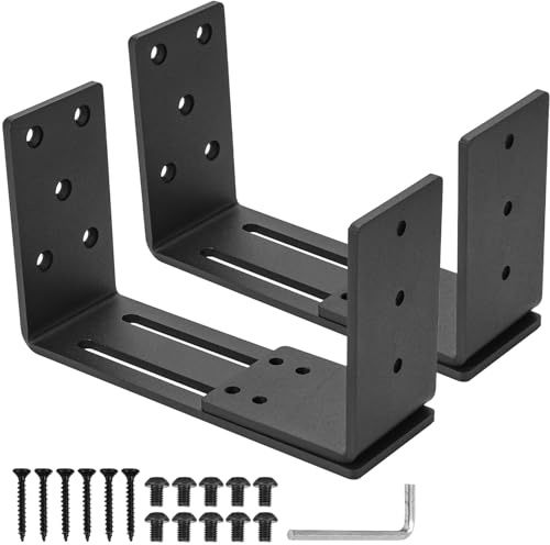 Tür Barricade Klammern, Btowin VCF 2 Stück U Winkel Metall Halterung Sicherheitstürschloss Metallwinkel für 2x4 Lumber verstärkte Türschlösser Außen- & Innenschwing Türen Tore