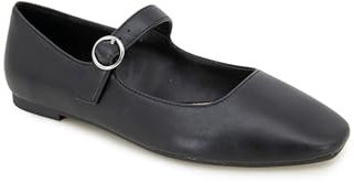 Esprit Damen Nicola Mary Jane Schuh, Schwarzes, glattes Polyurethan, 39 EU