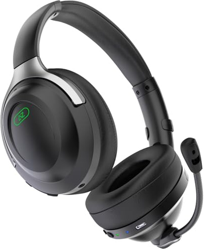 AceZone A-Spire Wireless ANC Gaming-Headset kabelloser 2,4-GHz-Dongle der nächsten Generation geräuschunterdrückendes Flip-to-Mute Mikrofon BT 5.4 LE Audio Mobile App leicht PC, PS5, PS4, Switch