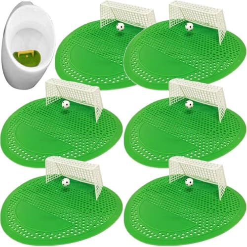Muteitt 6 Stück Urinal-sieb-desodorierer, Geruchshemmend, Fußball-männer-toilettenreiniger, Spritzschutz, Fußball-schießtor-Stil, Urinal-filtermatten, Toilettenreiniger
