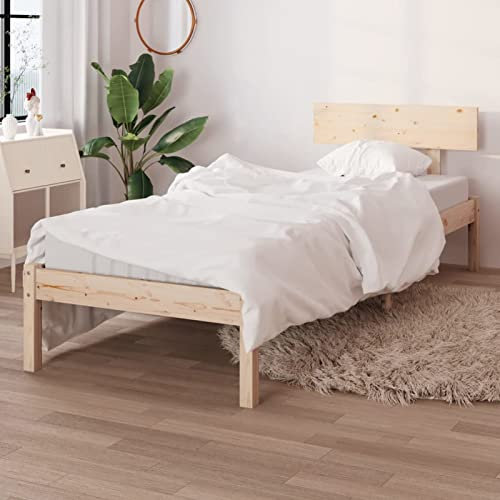 Buzaza Massivholzbett Bettgestell Bed Frame Bett Mit Bettkasten Hausbett Bett Massivholz Kiefer 90x200 cm - 810132