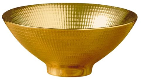 Nwsrayu Gold Keramik Offering Bowl 8,4 cm Tibetische Schüssel Weihwasserschale Yoga Meditation Schüssel Buddha Anbetung Altar Gebrauch Ritual Gebrauch Dekoration Schale Teetasse (Muschel)