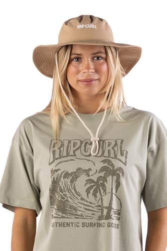 Rip Curl Damen Boonie Bucket Hat with UPF 50+ Sun Lightweight, Breathable, Adjustable Uv Protection for Outdoor Activities Schlapphut, Hellbraun, Small