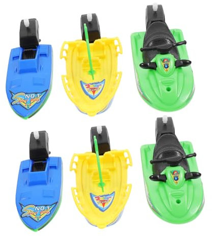 BCOATH 6 Stück Buntes Kunststoff Segelboot für Kleinkinder mit Schnellboot und Motorboot Kindersicheres Badewannenspielzeug für Wasser und Badespaß