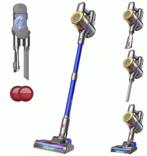 Cordless Vacuum Cleaner,Stick Vacuum 45KPA/450W/60min,Wall-mounted Charging/V-shaped Anti-Tangle,with Self-standing Function and Removable Battery,Vacuum Cleaner for Pet Hair,Carpets and Hard Floors
