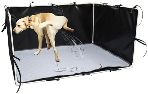 Inodoro para Perros con Paredes Altas, Soporte para Almohadilla para de Cachorro con Paredes Altas, Caja de para Inodoro para Mascotas, recinto Grande para para Perros, Valla