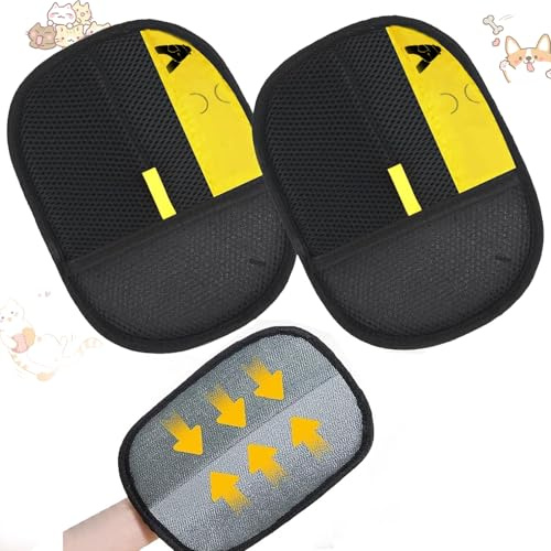 2 Pieces Fellmagnet Animal Hair Removal Glove, Cat Hair Glove, Fur Magnet for Undesirable Care and Removal for Smooth and Healthy Fur