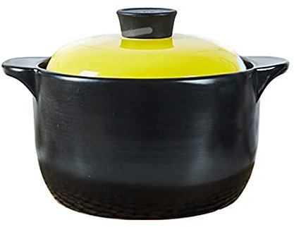 Pirofila da 1,8 l, teglia Rotonda in Ceramica con Coperchio, teglia Rotonda in Ceramica con Coperchio, teglia Rotonda in Terracotta, teglia per Cena, Banchetto e Festa, Gialla