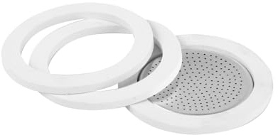 Aeternum, Pièces de rechange pour cafetières en aluminium, 2 joints + 1 plaque, compatible avec les cafetières 2 tasses, Made in Italy