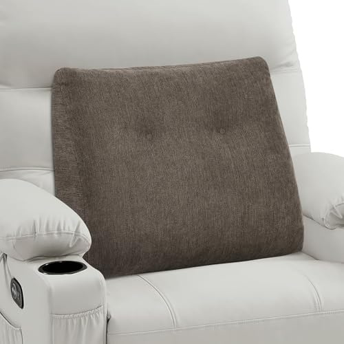 TANYOO Ergonomisches Rückenkissen für Sofa und Bett, Weiches Keilkissen mit Memory Schaum, Komfortables Lesekissen & Lendenstützkissen für Erwachsene, Backrest Pillow, braun