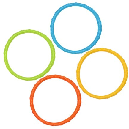 Juego de 4 anillos de buceo para piscina, juguete colorido para buceo, juguete de buceo