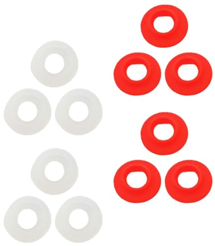 PRETYZOOM Lot de 12 Joints Étanches pour Bouchons à Bascule Joints de Bouchon de Bouteille en Plastique Rouge et Blanc 6 Pièces Chacun Accessoires pour Sceller Bouteilles de Bière et Soda