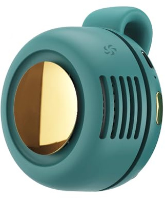 Portable Small Clip On Fan, 2026 New Mini Clip Waist Neck Wearable Fan, Rechargeable Silent Bladeless Fans, Hands-Free Waist & Neck Cooling Fans for Outdoor Travel Office Shirt (Green)