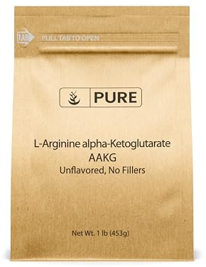 PURE ORIGINAL INGREDIENTS L-Arginine a-Ketoglutarate (AAKG) Powder, 1 lb, Unflavored, Non-GMO, Resealable & Eco-Friendly Packaging