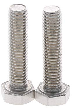 MroMax Perno de cabeza hexagonal M8 para mano izquierda M8-1,25 x 40 mm, UNC 304, tornillos hexagonales de rosca inversa, 2 unidades