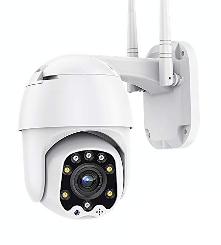 Alptop Outdoor PTZ WiFi IP Security Camera 1080P Home Surveillance Camera Pan/Tilt Two-Way Audio Motion Detection Color Night Vision Auto Tracking CamHiPro APP AT-200DW