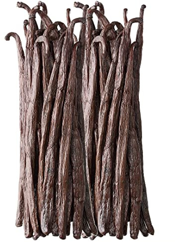 Papua New Guinea Vanilla Beans Whole Grade A Vanilla Pods for Homemade Vanilla Extract, Baking, Ice Cream, Flavoring, & Vanilla Powder (10 Pack)