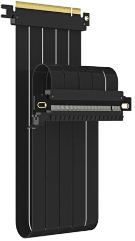 GLOTRENDS 600 mm PCIe 4.0 X16 riserkabel för PCIe 4.0/3.0 GPU:er, såsom GeForce RTX 40/30-serien och AMD Radeon RX7000/RX6000-serien, etc.