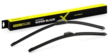 RIDEX PLUS Scheibenwischer Set Wischerblätter Satz mit Spoiler Vorne Länge 1: 600mm Länge 2: 475mm Flachbalkenwischblatt Kompatibel mit VW Golf 5 Schrägheck 1K1 298W0030P