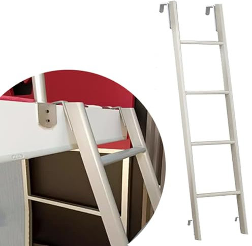 Scaletta per Letto a Castello Scaletta per Letto a Castello Agganciata 4 Gradini/5 Gradini, Scaletta per Letto rialzata sospesa in Metallo, Scaletta per Letto a Castello Sostituibile Regolab