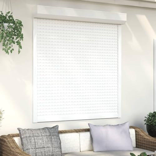 XGWKCNV Tapparella in alluminio per materiali edili, 130 x 140 cm, colore: bianco