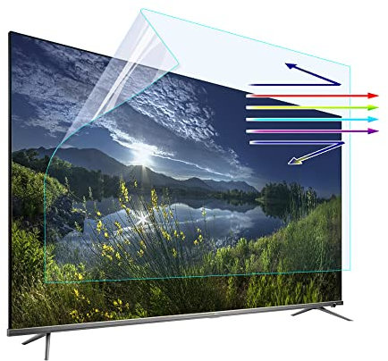 CEHJZQRPL Protection d'écran Anti lumière Bleue pour TV, Écran LCD antireflet, Anti-lumière Bleue, Film Ultra-Transparent givré et Protecteur for Les Yeux(50in 1095x616mm)