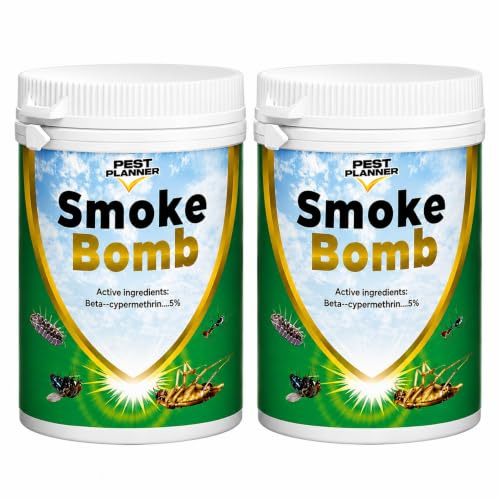 Smoke Bomb Fogger for Fleas, Bedbugs, Moths & All Insects | Extra Strength Insect Killer | Fast-Acting Fumigation for Home, Office, Garage & More | Professional Pest Control Solution (Pack of 2)